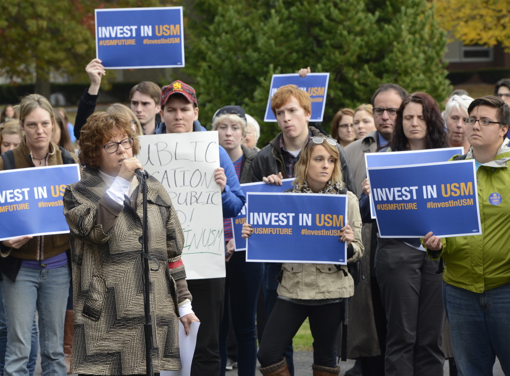 Susan Feiner, who teaches economics and Women & Gender Studies at USM, said the faculty losses are making the school “a pathetic shadow of what a university should be.”