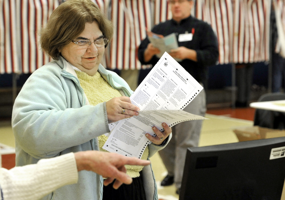 A change in governor was of concern to AnnElissa Leveque as she cast her ballots at the Boys and Girls Clubs in South Portland.