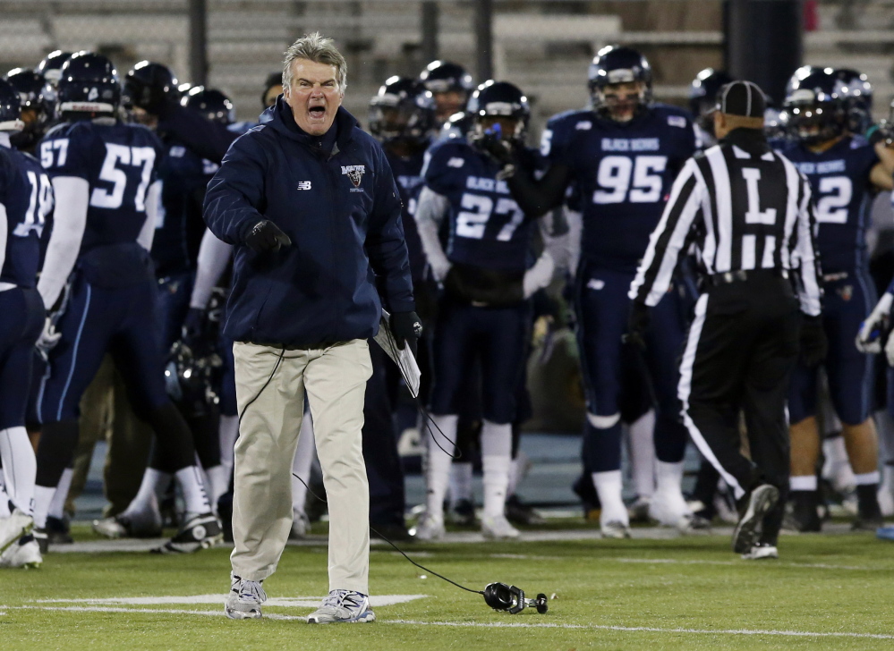 Maine head coach Jack Cosgrove said his team’s 5-6 record “isn’t pleasing, but growth is.” The Black Bears’ young offense struggled this season but thanks to a solid defense, Maine won three of its final four games.