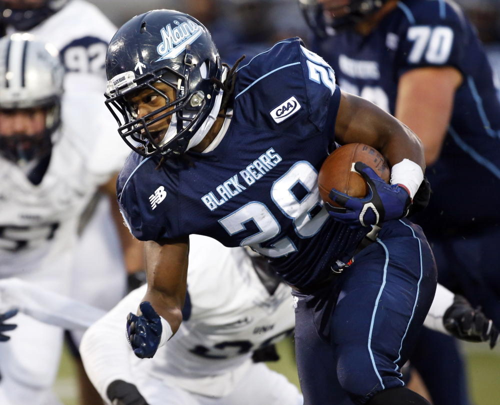 Maine running back Jerickson Fedrick was part of a young UMaine offense that averaged 259.1 yards and 16.4 points per game this season. The Black Bears finished 5-6.