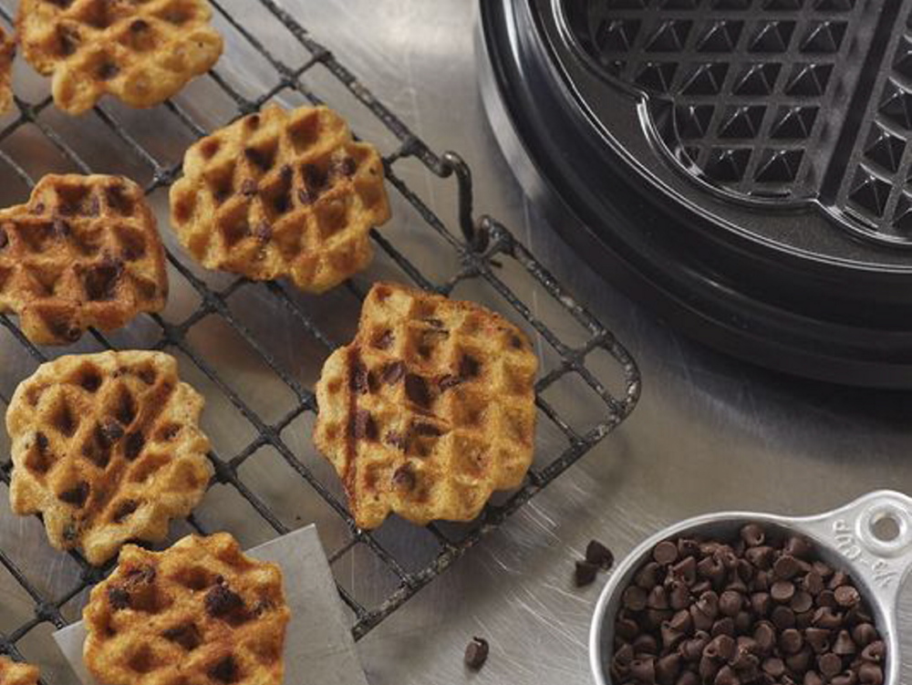 Waffled Oatmeal Chocolate Chip Cookies