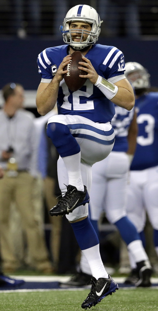 Though prone to mistakes, Indianapolis Colts quarterback Andrew Luck can step it up, as he has in playoff victories against Cincinnati and Denver.