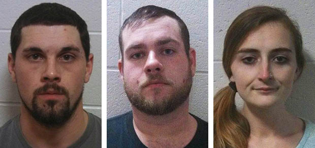 From left, Owen Adair, Ryan Rairdon and Hilary Walker