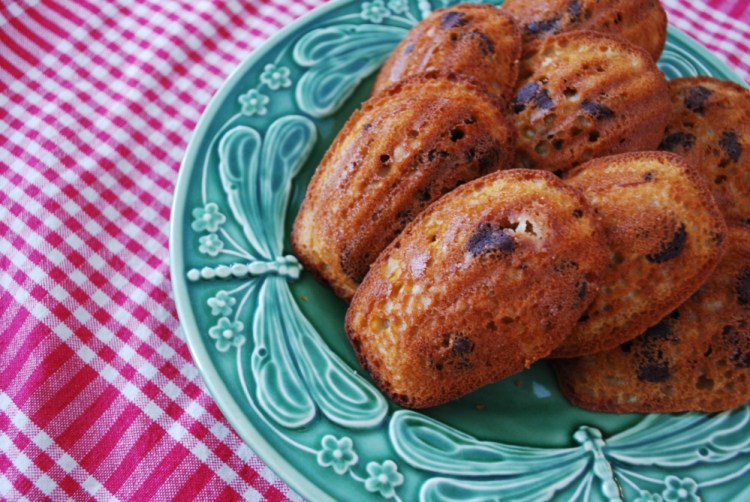 Espresso-chip madeleines