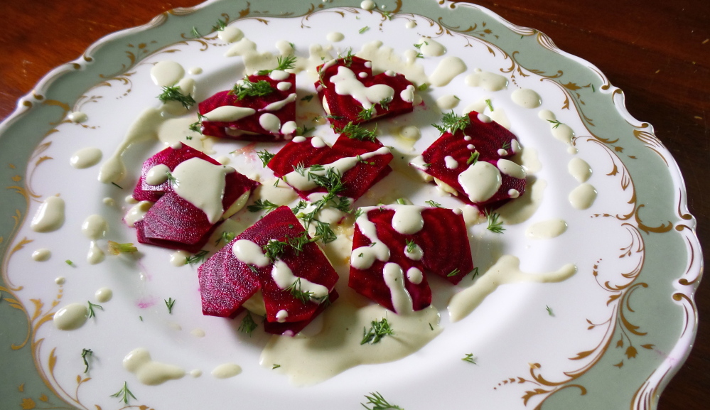 Creamy Dill Beet Rawvioli 