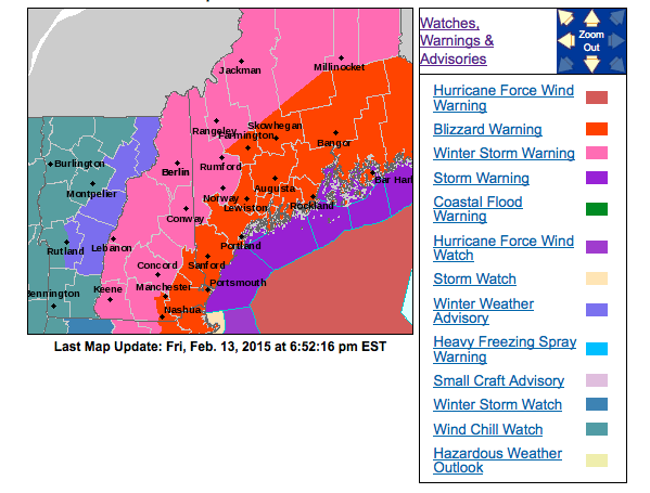 The National Weather Service is forecasting a major snowstorm for Saturday night into Sunday.