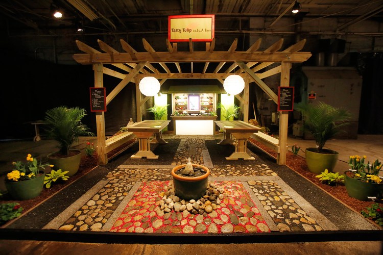 A 2015 Portland Flower Show display invites guests to the Tasty Tulip Salad Bar. People who have flocked to the flower show will have to wait at least another year, with the 2016 show canceled.