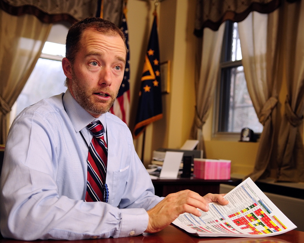 Ryan Lilly, center director of Maine VA Healthcare System at Togus, answers questions during an interview in November.