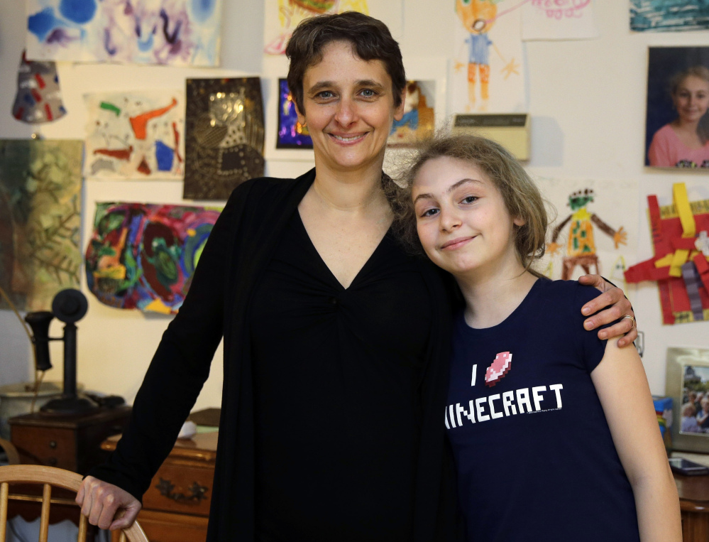 Meredith Barber and Gabrielle Schwager, 10, at their home in Penn Valley, Pa. Barber, a psychologist, has decided Gabrielle will not be taking the Common Core test this year.