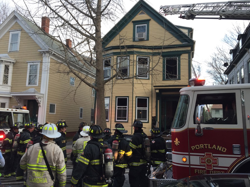 A fire on Tuesday evening at 106 Clark St. in Portland's West End displaced four tenants from three apartments. No one was hurt.