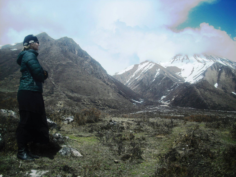 Dawn Habash is seen April 24 in Nepal, the day before a devastating earthquake struck the country. She was not among 60 bodies recovered Tuesday in the devastated village of Langtang. Her daughter has gone to Nepal to help search for her.