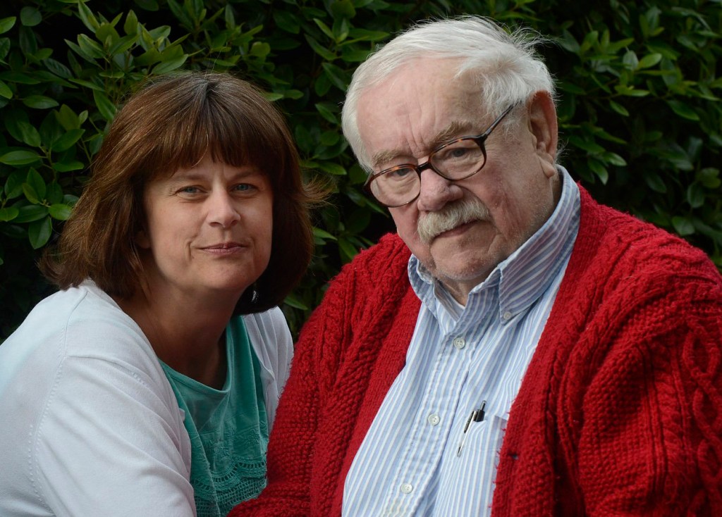 Sarah Thompson of Portland with her father William Jordan Jr. at the Maine Veteran's Home in Scarborough in 2012.  Shawn Patrick Ouellette/Staff Photographer