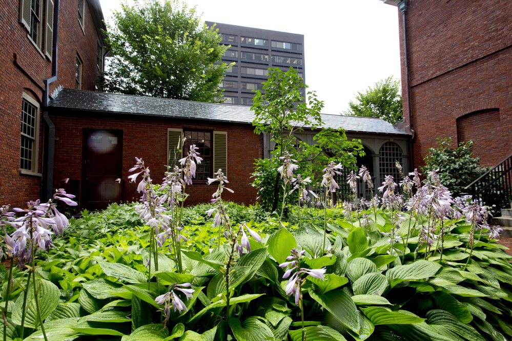 PORTLAND, ME - JULY 24: The Longfellow Garden behind the Longfellow House on Commercial Street seen Friday, July 24, 2015, is one garden that's worth a visit this summer. (Photo by Gabe Souza/Staff Photographer)