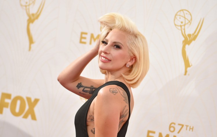 Lady Gaga thanked her "fiance" Christian Carino as she finished a speech Monday night.