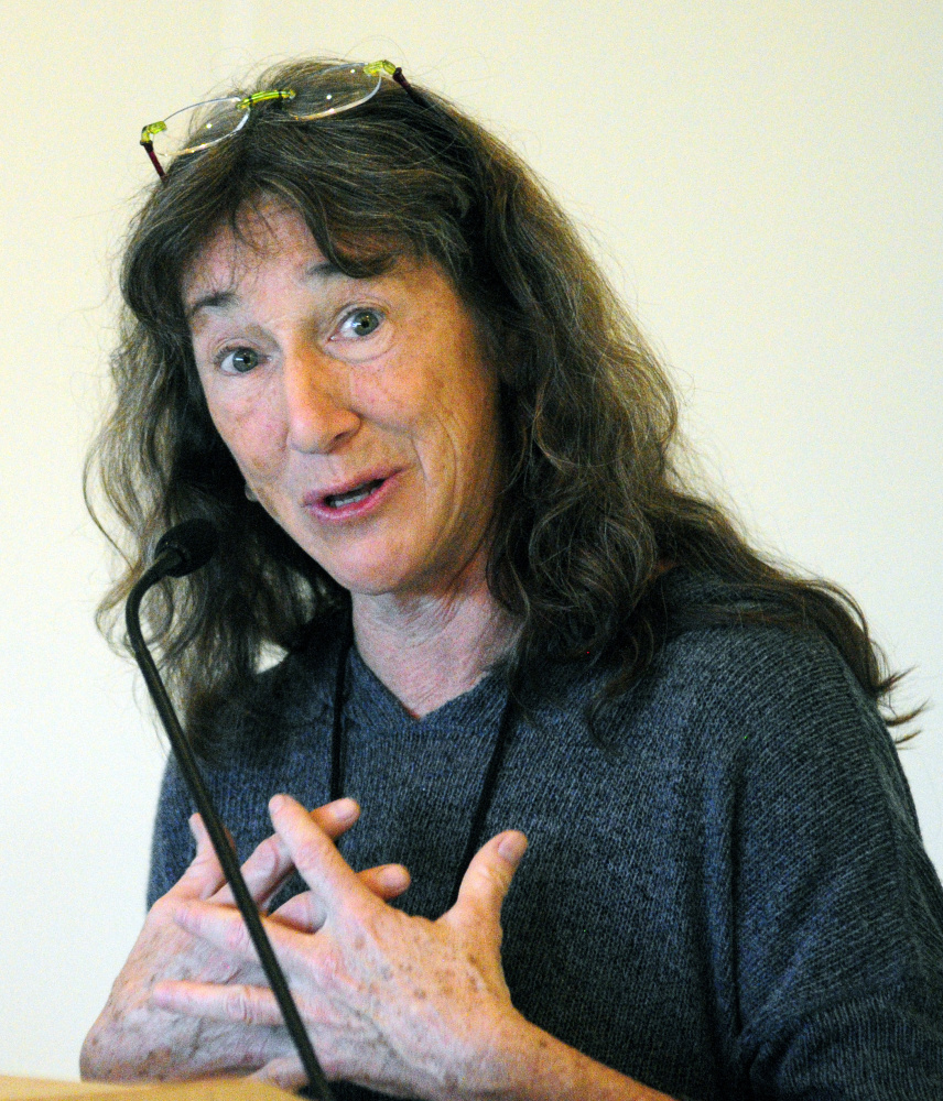 Keynote speaker Katherine Leo opens the Singing for Those at the End of Life conference Saturday at Maple Hill Farm conference center in Hallowell.