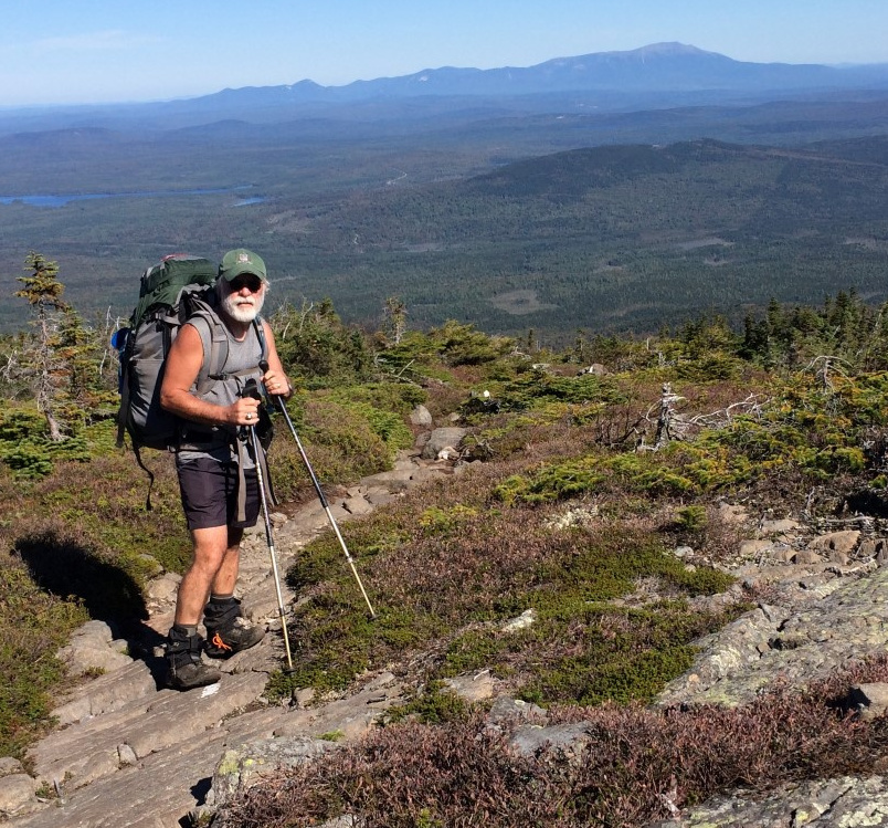 Whitecap Mountain in the background means the end of Carey Kish’s latest AT thru-hike is in sight, albeit a distant one.