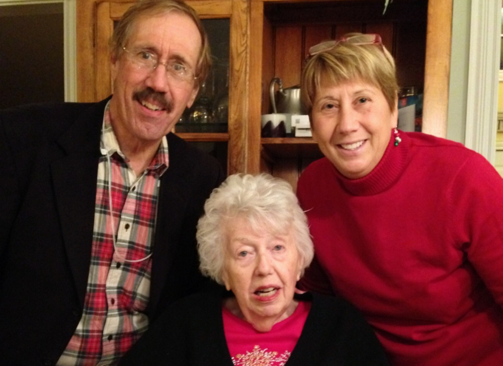 Charlene Strang with her son J. Peter Strang and daughter Meredith Strang Burgess.