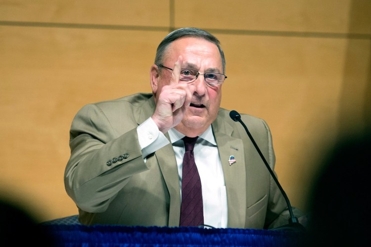 Gov. Paul LePage told the audience at his town hall stop in Portland that drug treatment does not work on heroin addicts. He said most of them wash out of state treatment programs, so the money is largely wasted.