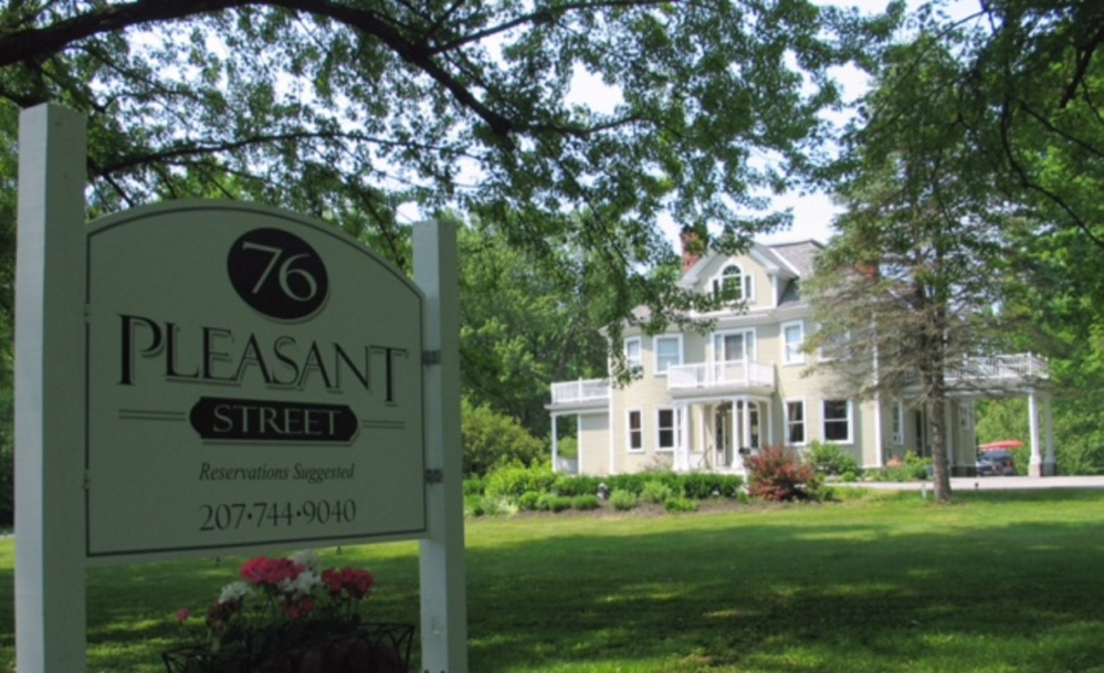 The small dining room at 76 Pleasant Street, seating just 24 customers, is located in a 19th-century house near downtown Norway. Owners Amy and Bret Baker opened the restaurant in 2010.