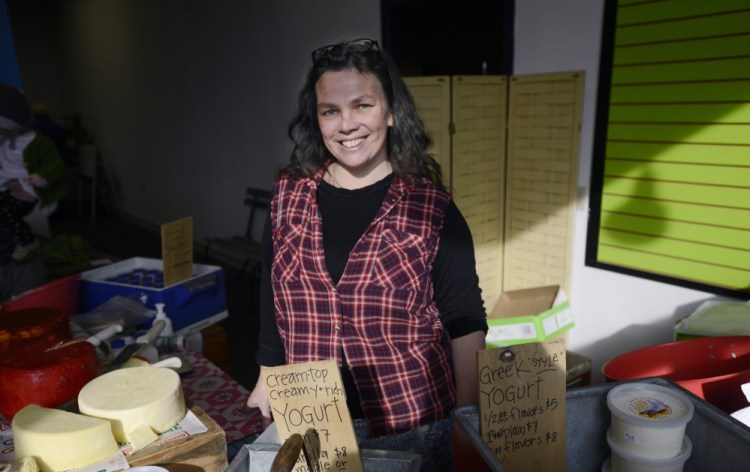 Lauren Pignatello of Swallowtail Farm in Whitefield at Portland’s Winter Farmers’ Market. Next up: A cafe at the 84 Cove St. location.