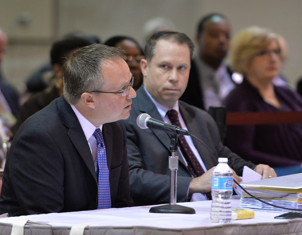 Jim Fisker-Andersen, left, director of ship management for Tote Services, said nothing in the El Faro inspection was enough to keep it from sailing.