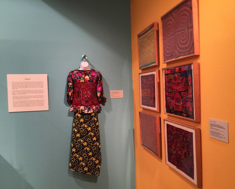 The Kona tribe from the San Blas islands of Panama created this colorful piece of clothing by cutting and stitching layers of colored fabric using applique techniques. 

The Associated Press