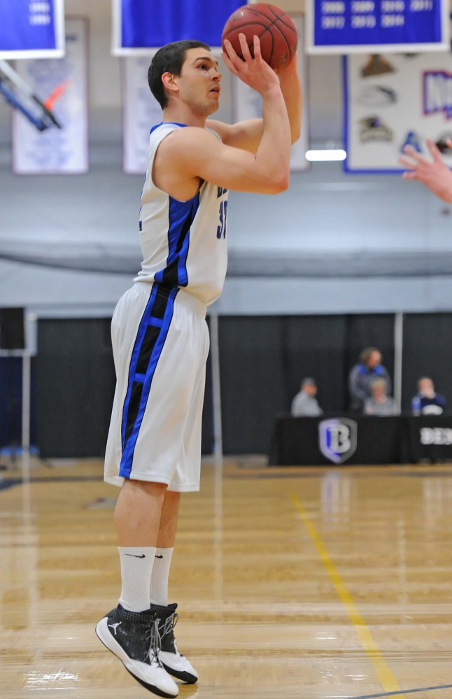 Tyler McFarland, who played for Camden Hills High, not only averages more than 23 points per game, but should become Bentley’s all-time leading scorer.