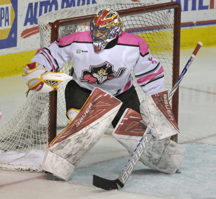 Mike McKenna, now the winningest goalie in Portland Pirates history, is 80-45-12 in three seasons with the Pirates after back-to-back wins Friday and Saturday against Springfield.