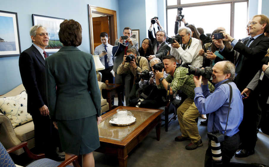 Supreme Court nominee Merrick Garland and Maine Sen. Susan Collins prepare to meet privately Tuesday in Washington as the media gathers in her office.