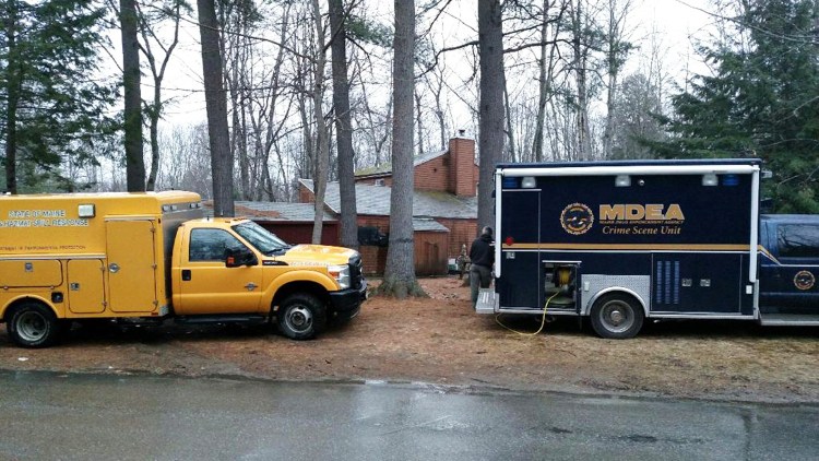 Penobscot Nation Police and the Department and Maine Drug Enforcement Agency arrest two in connection to an alleged methamphetamine manufacturing operation inside a home on Indian Island. Photo courtesy of Maine State Police