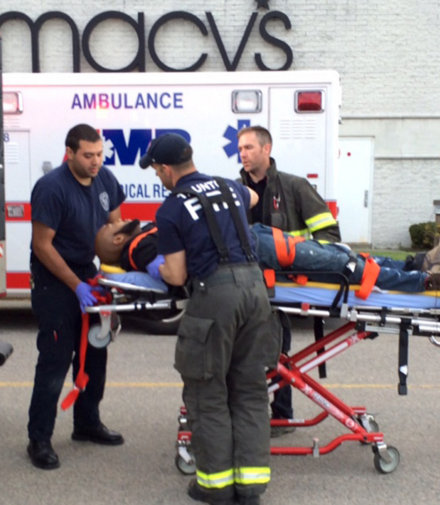 Arthur DaRosa, 28, who left a trail of destruction, is transported Tuesday in Taunton, Mass. He had checked himself in to a hospital Monday and was released a day later.