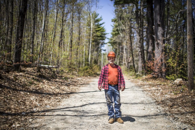 Pictured Wednesday at a job site in East Waterboro, Richard Sanborn Sr. says he now regrets having accepted a plea deal in a York County undercover investigation by the Maine Warden Service. He was convicted of 10 charges and fined $7,420.