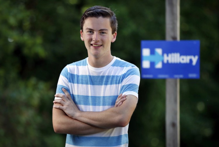 Trevor Doiron of Jay, among the youngest national Democratic delegates this year, says he'll be voting for Hillary Clinton.