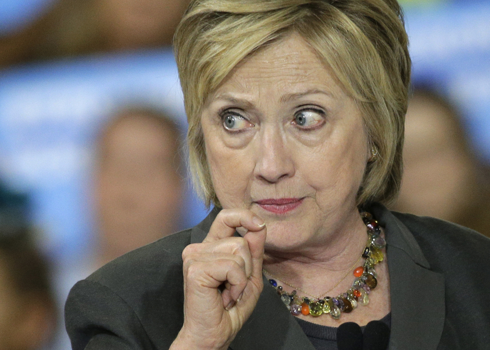 Democratic presidential candidate Hillary Clinton speaks during a rally in Raleigh, N.C., in June.