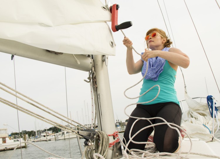 Scientist Emma Doud worried that she wouldn't be able to find a job when she moved to Maine for her husband's medical fellowship. Now she works at Idexx and enjoys outdoor activities such as sailing, making her a poster child for state efforts to draw visitors to jobs here.