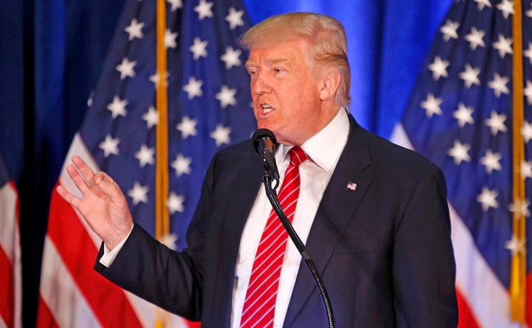 Republican Presidential candidate Donald Trump speaks in Youngstown, Ohio Monday. Gerald Herbert/Associated Press