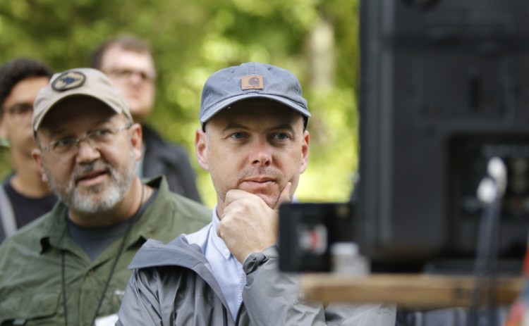 Zach Zamboni, center, award-winning cinematographer with TV chef and writer Anthony Bourdain's CNN programs, examines a camera angle on a monitor while leading a workshop at Maine Media Workshops in Rockport earlier this month. A Milo native, Zamboni now splits his year between Spain and Portland.