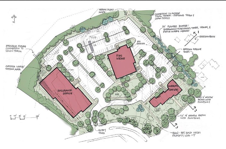 This development plan for the 7-acre property at 1945 Congress St. was approved by the Portland Planning Board on Tuesday.