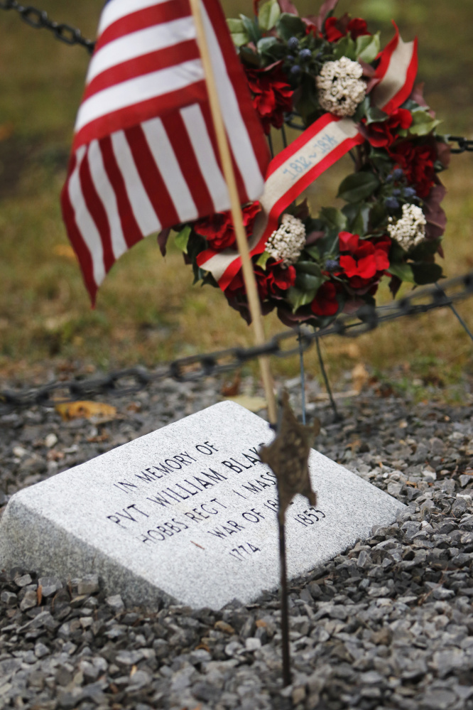 Pvt. William Blake is one of eight War of 1812 veterans buried in Grand Trunk Cemetery.