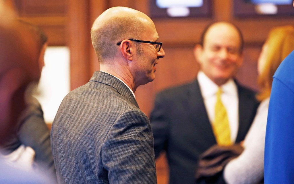 Gregory Nisbet smiles Friday after being found not guilty on six counts of manslaughter related to the fire on Nov. 1, 2014, that killed six people.