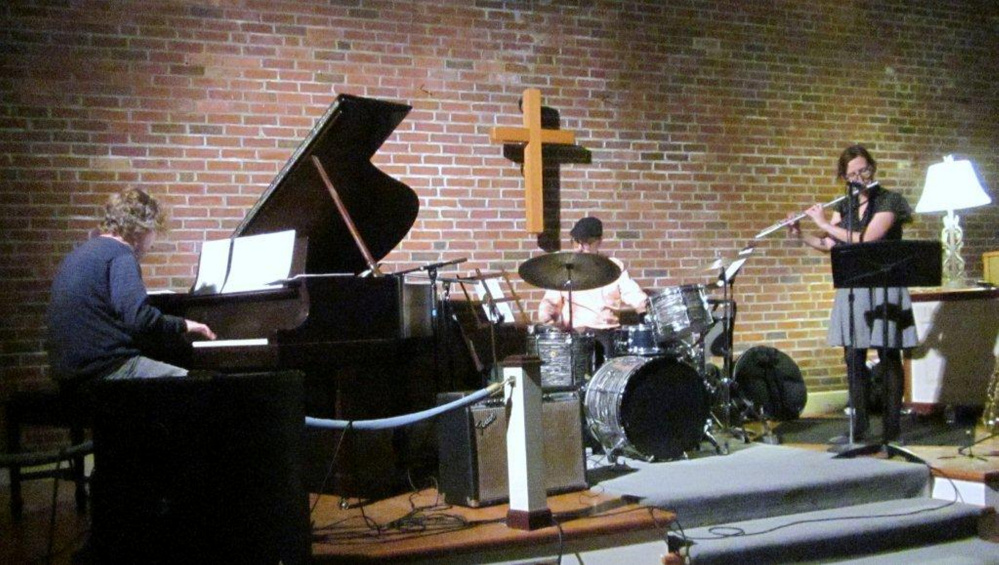 British Columbia native Anna Webber plays the flute Friday night in what served as a palate cleanser for a 90-minute set that was rich in forceful musical tones. Pianist Matt Mitchell and drummer John Hollenbeck joined Webber, with Hollenbeck also making use of whistles, brushes and mallets.
