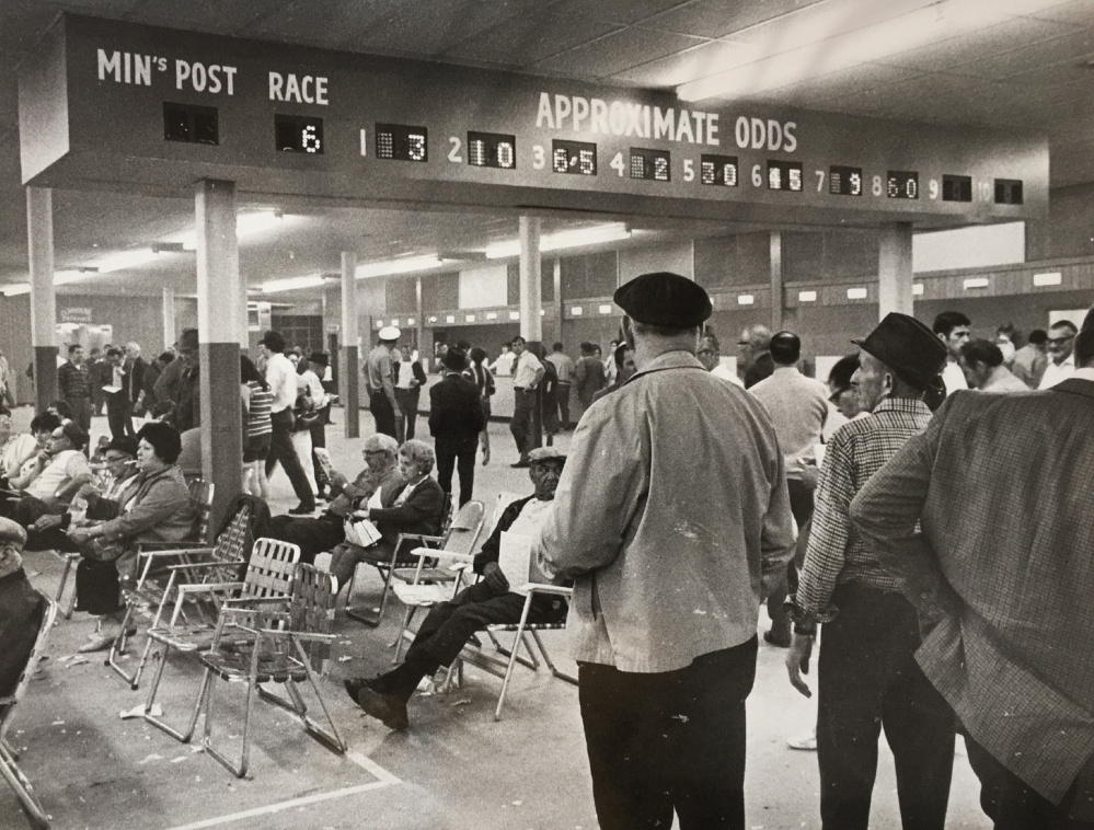 JUNE 1971: People throng the lower grandstand area of Scarborough Downs. Mike Sweeney, track announcer and spokesman for the facility, says he remembers those days when the Downs was booming. "In the past," he said, "if you wanted to gamble, you came to Scarborough Downs."