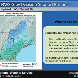 Cool weather all weekend means temperatures only in the 40s to near 50.