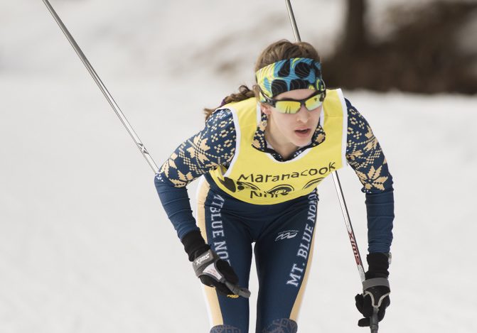 Mt. Blue's Julia Ramsey competes in the Maranacook Wave race on Jan. 21 in Readfield. She followed up her strong showing there with another one at the annual Sassi Memorial race Saturday.