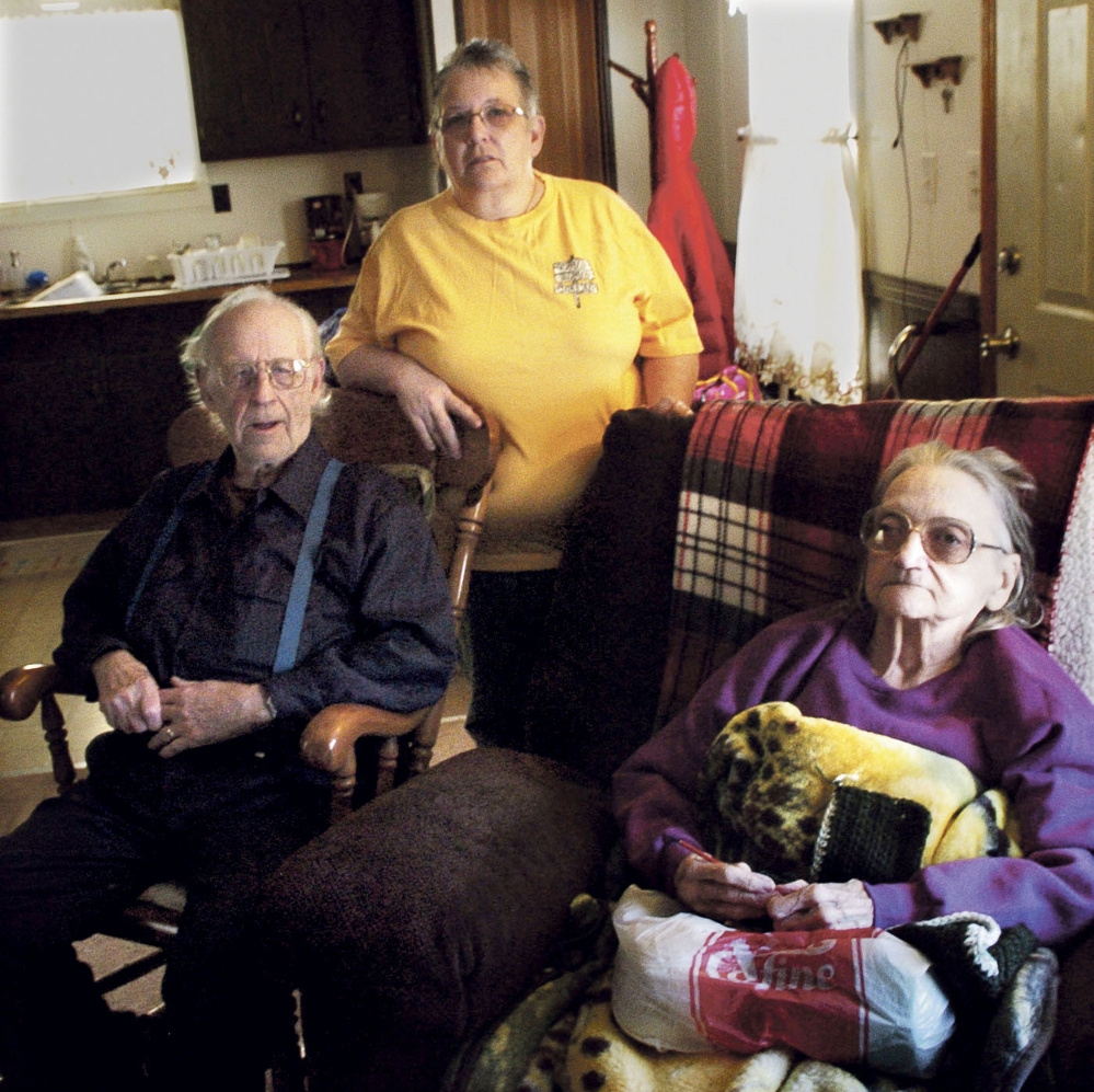 Richard and Leonette Sukeforth now live in Holden with their daughter Yvette Ingalls after they were evicted from their home in Albion for nonpayment of taxes.