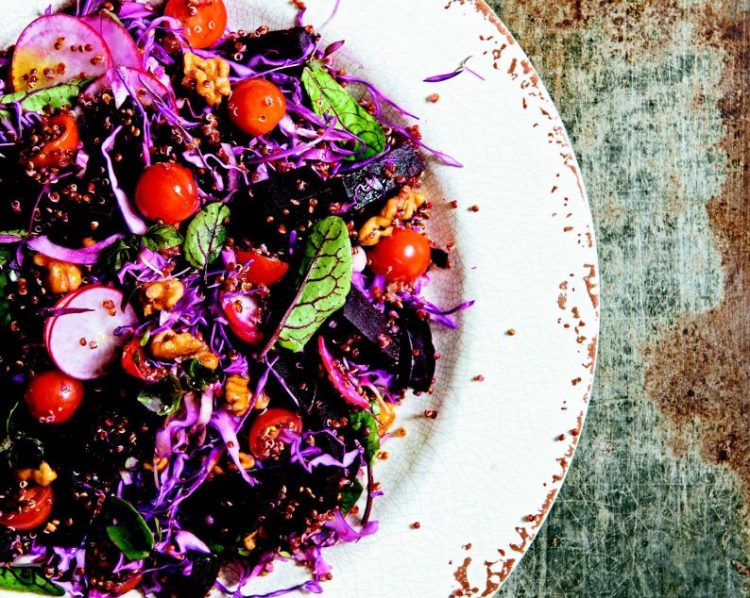 Red salad is described as "basically a red coleslaw." It's a pleasant dish but also a labor to prepare.