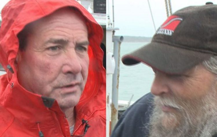 Brian Rockett, left, who owns a lobster-buying business in Owls Head, and Eric Wass, who owns a roofing company in Rockland, are seeking exemptions to the opioid dosage law.