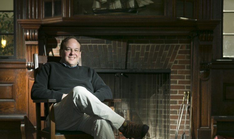 Richard Rubin at Brunswick's Curtis Memorial Library, where he likes to write. The author of two books about World War I will be featured in the three-part documentary "The Great War" on PBS' "American Experience" beginning Monday.