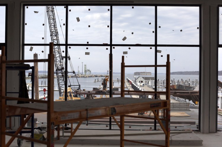 The view at North 43 Bistro, which will open at the former site of Joe's Boathouse at Spring Point Marina in South Portland.