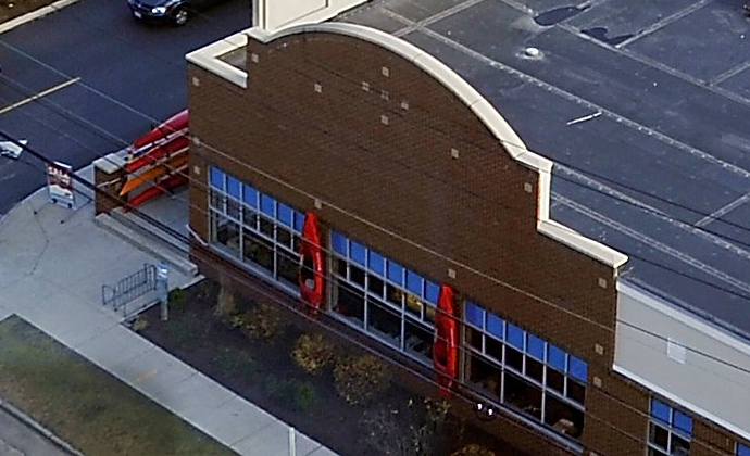 Gordon Chibroski/ Staff Photographer. Thursday, November 18, 2010. Parking lot at Trader Joe's seems to be a problem during busy days. Thursday afternoon seemed to be rather quiet at Trader Joe's, foreground, and even quieter at West Marine and Maine Rock Gym, back with the designated parking areas.